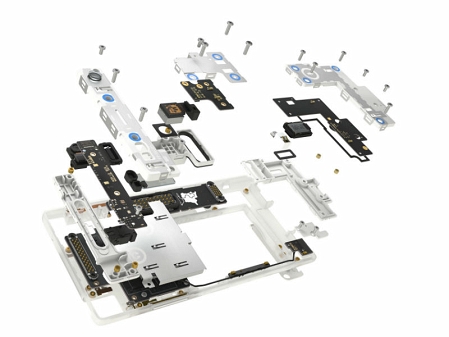 Auseinandergebautes Fairphone